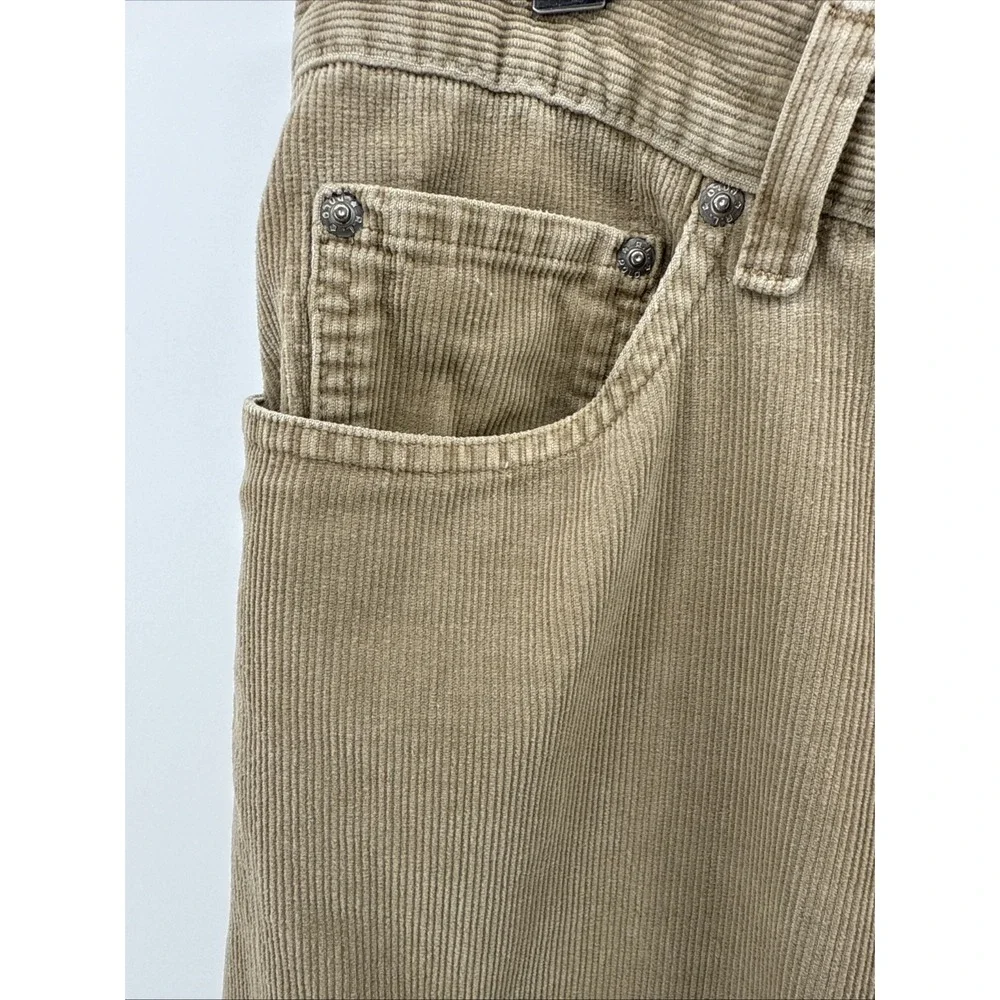 Polo Ralph Lauren Pants Mens 38x34 Tan‎ Made In USA Corduroy Casual Y2K